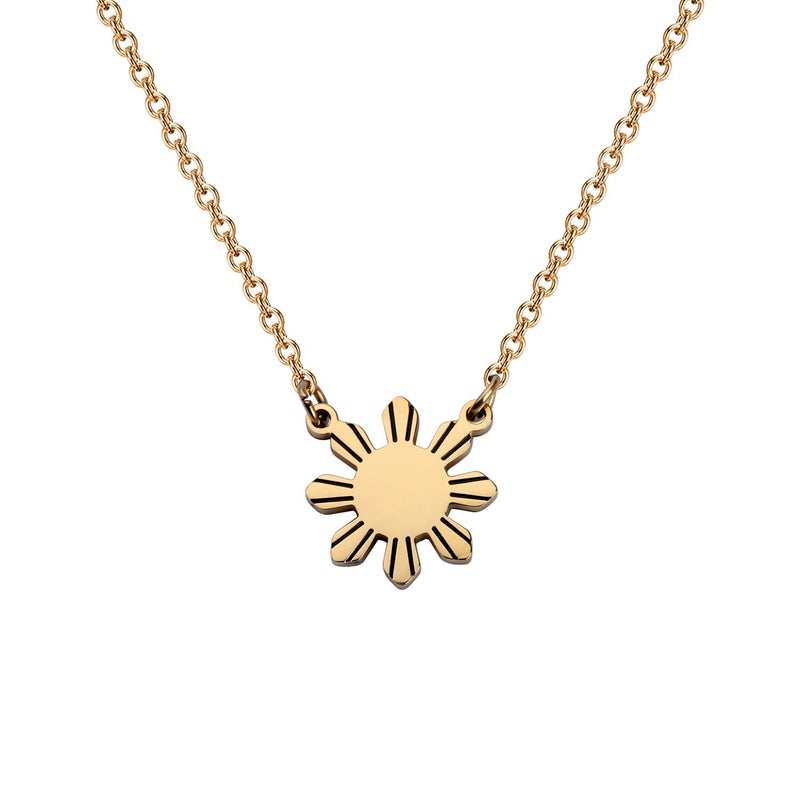 MYOSPARK Philippines Sun Necklace - Star Necklace, Philippine Pride Jewelry Gift For Filipino - Image 1